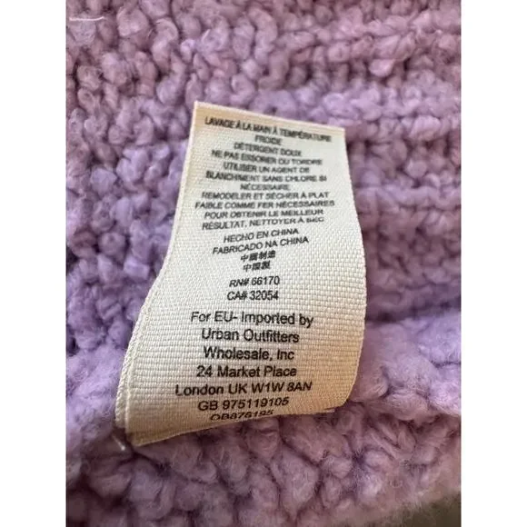 FREE PEOPLE X RTR X REVOLVE Lavender Serene Cardigan Sweater Size L - Picture 9 of 9